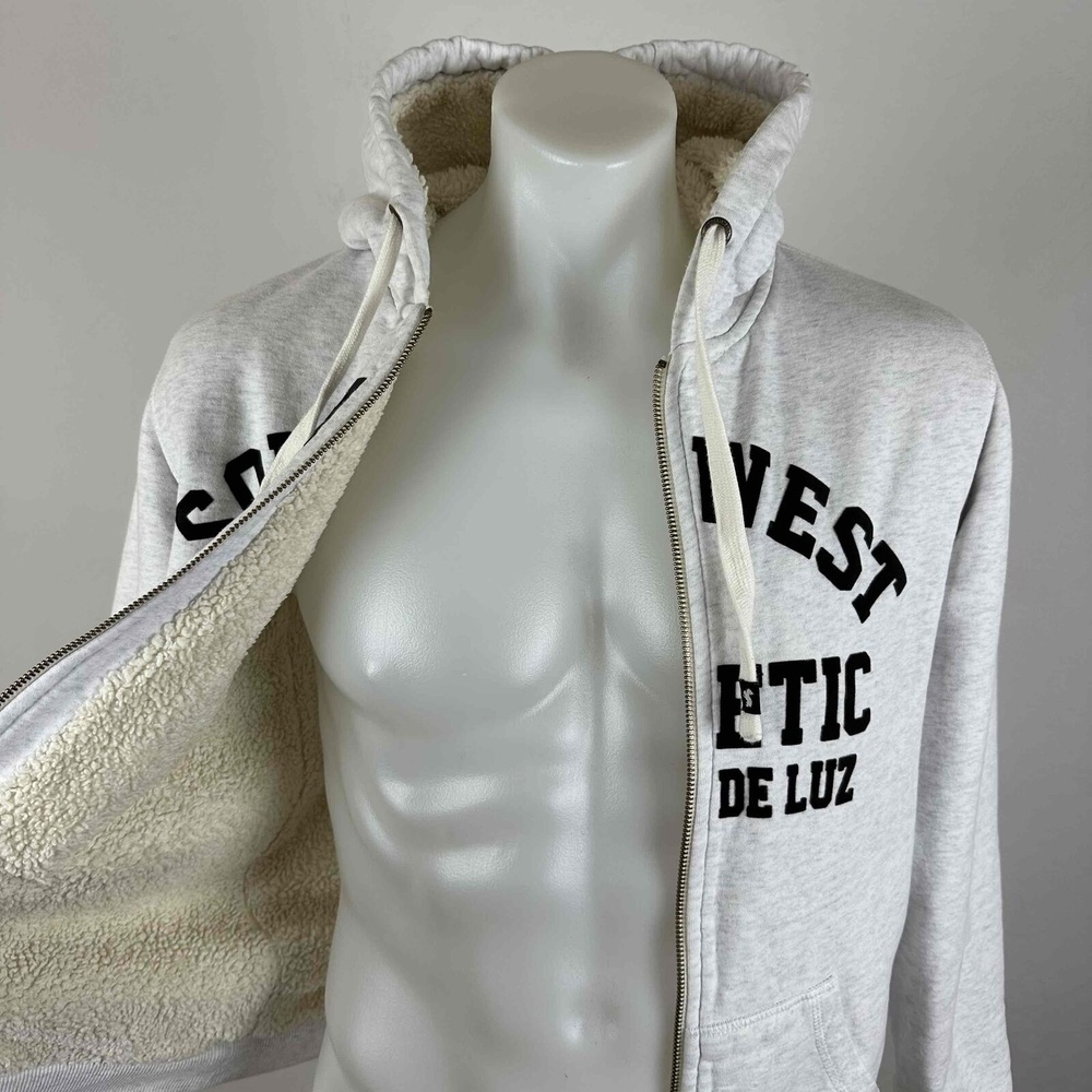 Southwest Cotton Company White Sherpa Hoodie Size Small